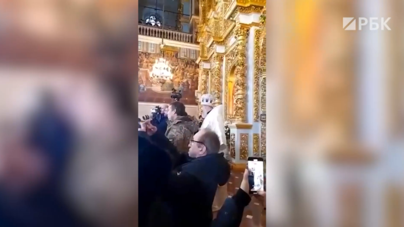 Глава ПЦУ впервые провел службу в Успенском соборе Киево-Печерской