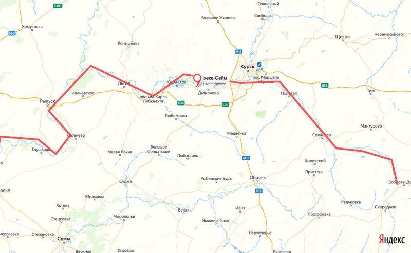 Губернатор сообщил о разрушении переправы через Сейм в Курской области