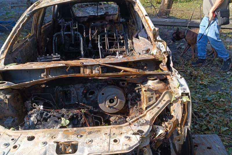 Кадры с места падения ракеты в Курске