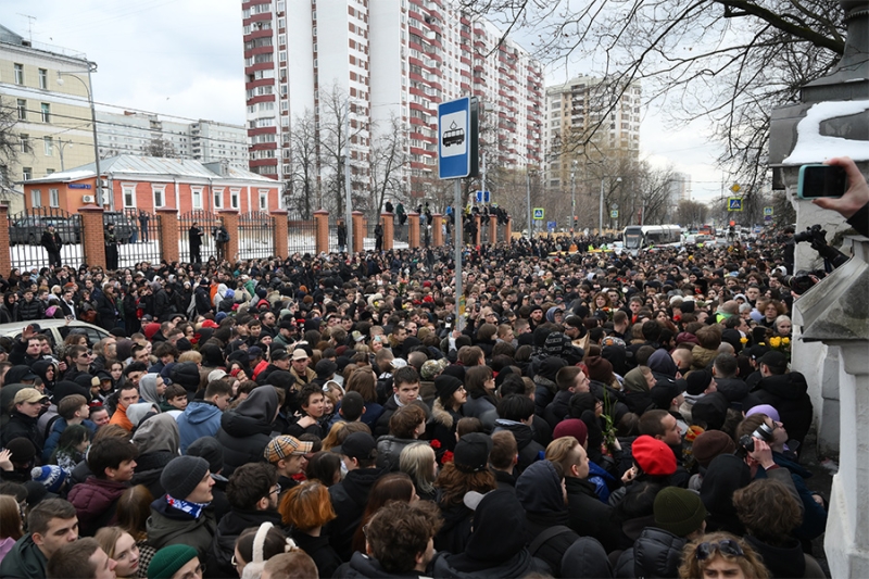 Как проходит прощание с Пашей Техником. Фоторепортаж