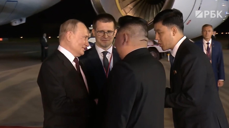 Ким Чен Ын встретил Путина в Пхеньяне. Видео