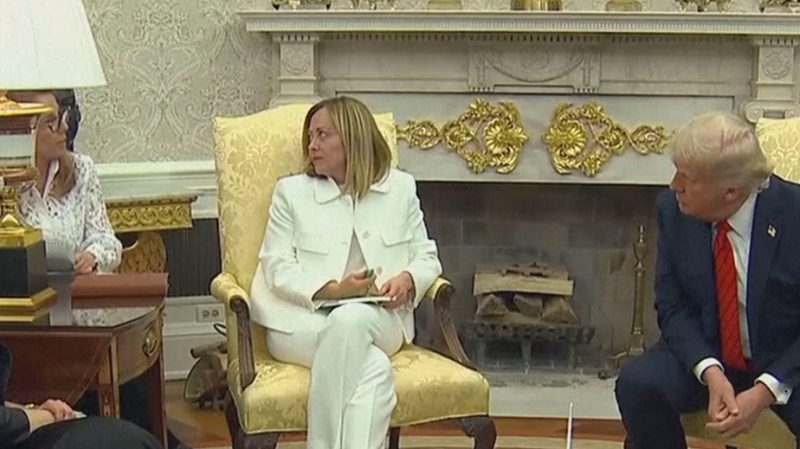 Мелони перебила переводчицу на вопрос об Украине на встрече с Трампом