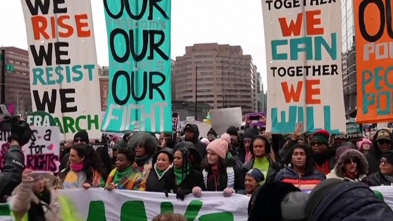 Митинг против Трампа в Вашингтоне. Видео