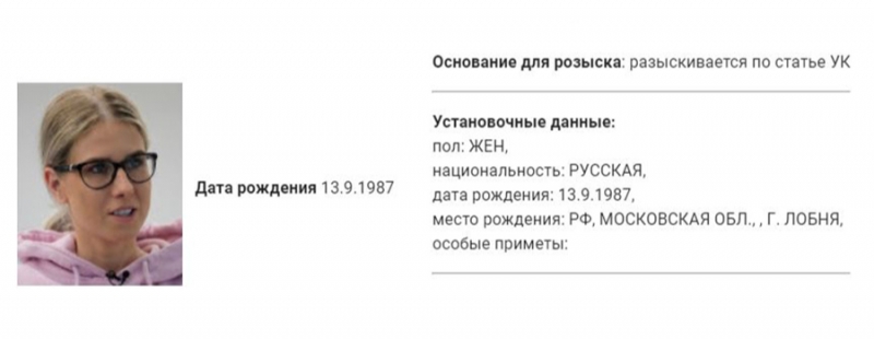 МВД объявило в розыск Любовь Соболь