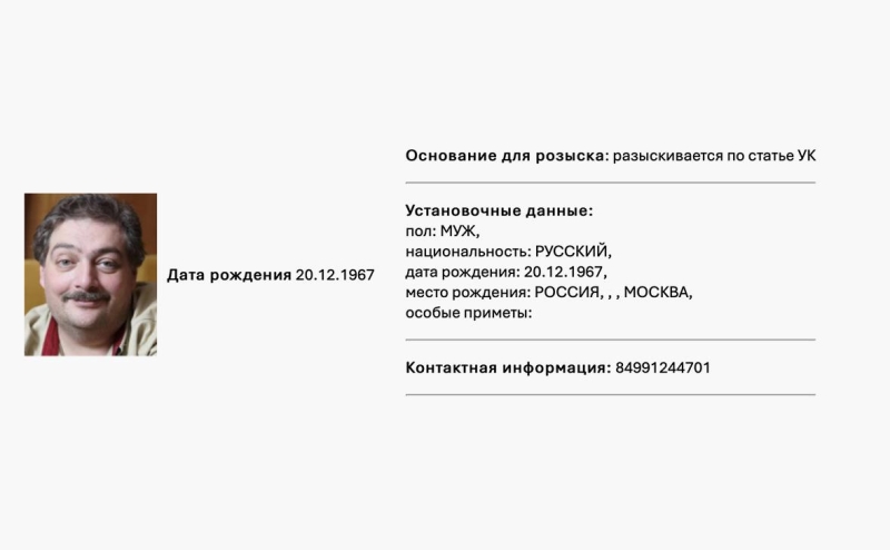МВД объявило в розыск писателя Дмитрия Быкова