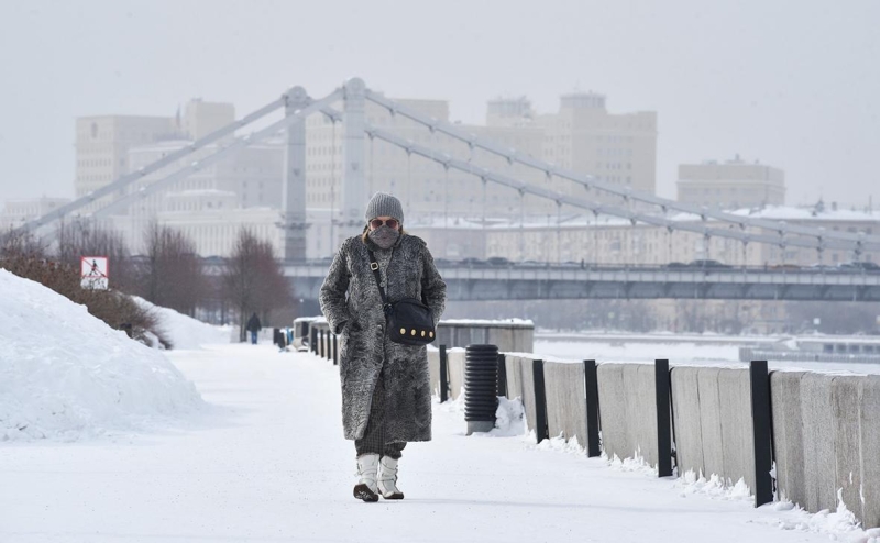 На Москву обрушился сильный снегопад. Видео