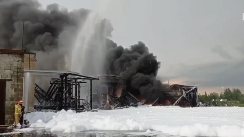 На нижегородском заводе загорелась установка по производству битума