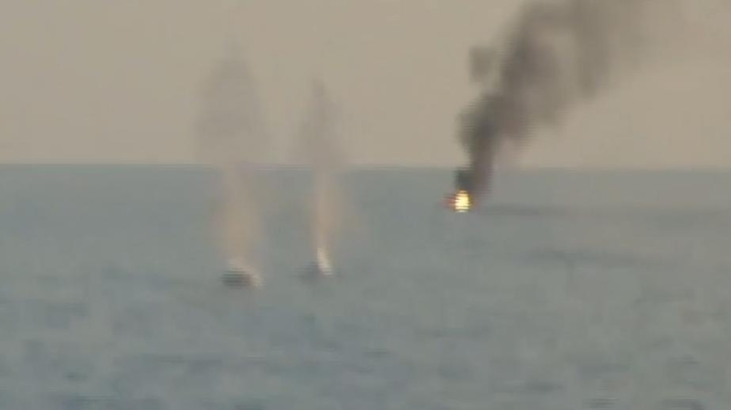 Нападение на корабль «Приазовье» в Черном море. Видео