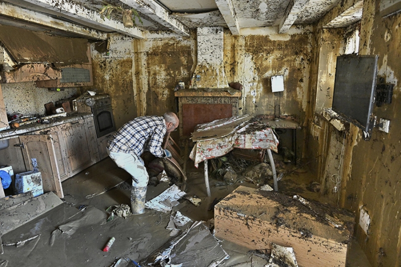 Наводнение в Италии из-за сильного шторма. Фоторепортаж