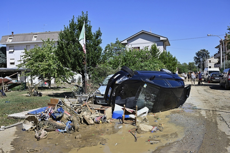 Наводнение в Италии из-за сильного шторма. Фоторепортаж