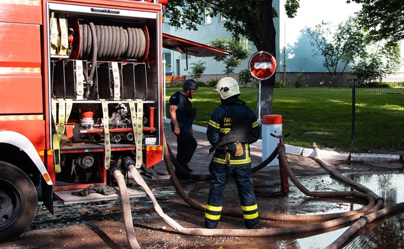 Небо над Киевом затянуло дымом после взрывов