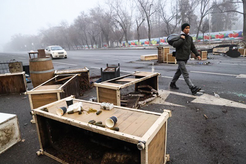 Пятый день протестов в Казахстане. Фоторепортаж