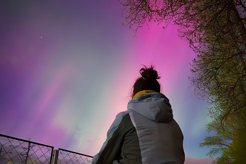 Полярное сияние над городами России. Фотогалерея