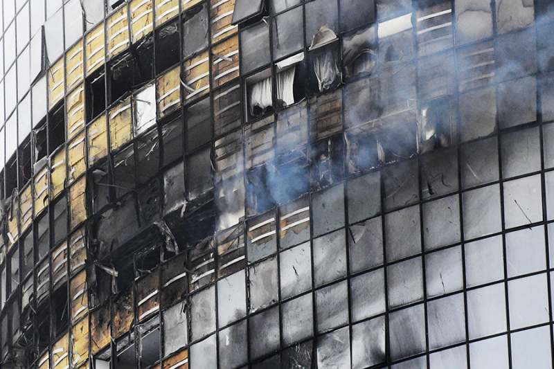 Последствия атаки беспилотников в Казани. Фотогалерея