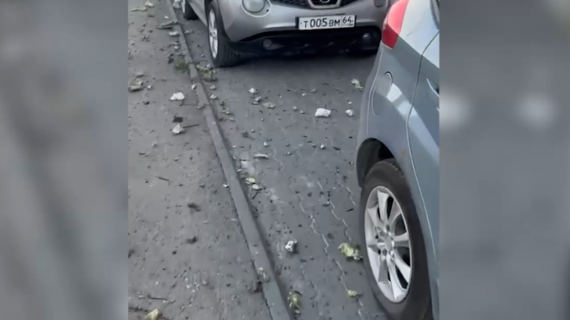 Последствия атаки беспилотников в&nbsp;Энгельсе. Видео