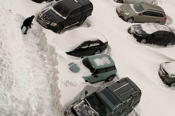 Последствия снегопада в Москве. Фоторепортаж