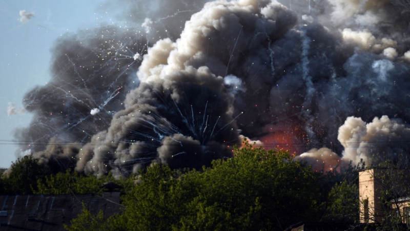 Пожар на складе с пиротехникой в центре Москвы потушен