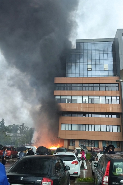 Пожар в Бизнес-центре «Гранд Сетунь Плаза» в Москве. Фоторепортаж