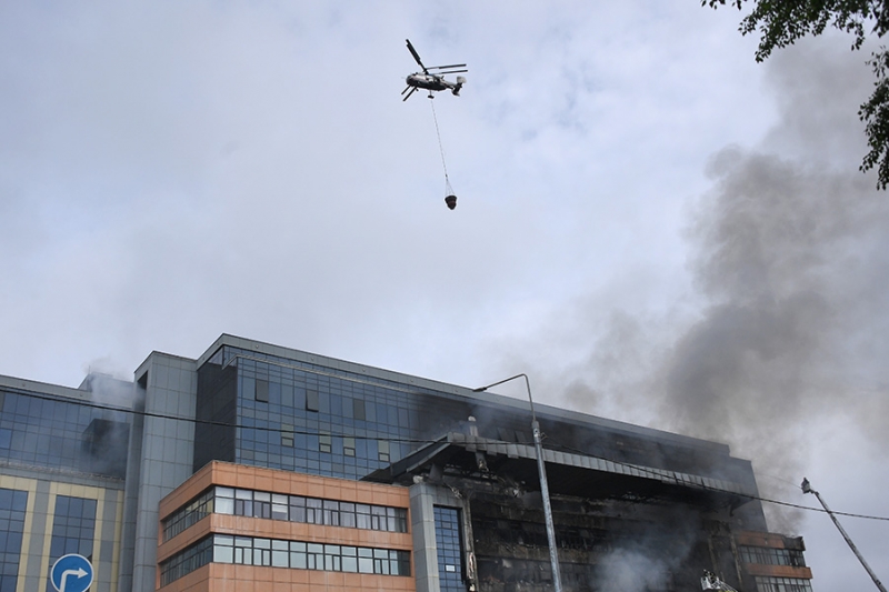 Пожар в Бизнес-центре «Гранд Сетунь Плаза» в Москве. Фоторепортаж