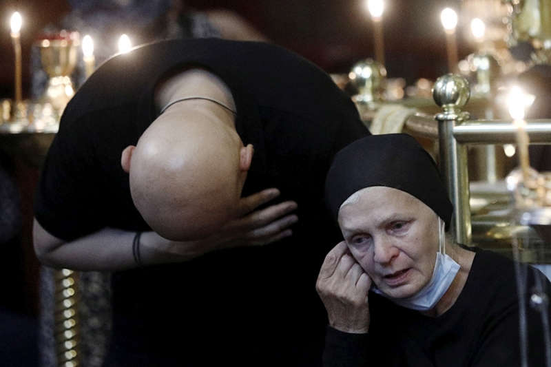 Прощание с Петром Мамоновым в Москве. Фоторепортаж