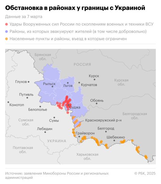 Российские войска освободили три населенных пункта в Курской области
