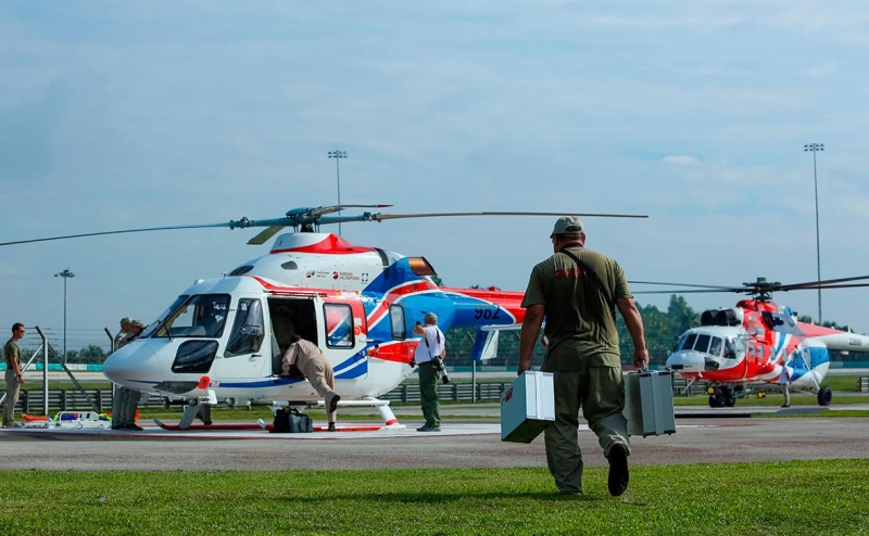 Санитарная авиация объяснила остановку парка вертолетов после аварии