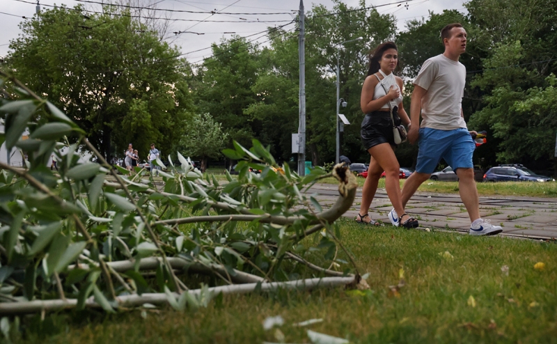 Собянин сообщил о погибшем и пострадавших из-за непогоды в Москве