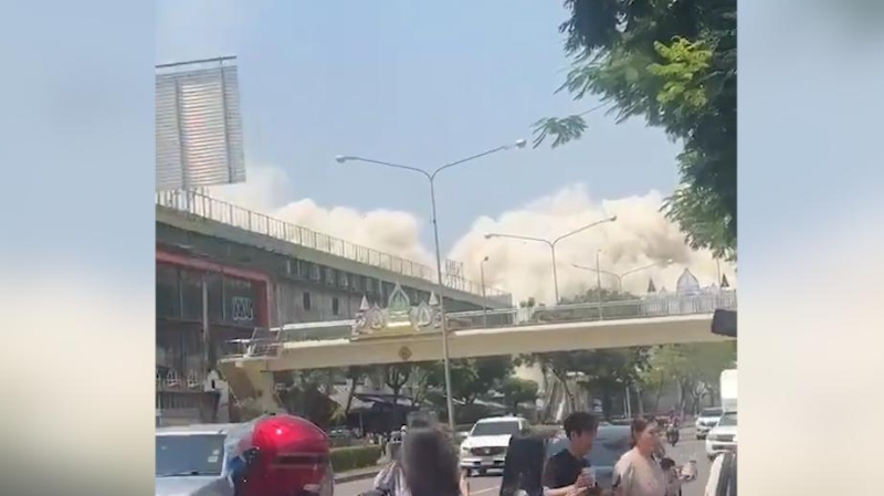В Бангкоке рухнуло здание из-за землетрясения