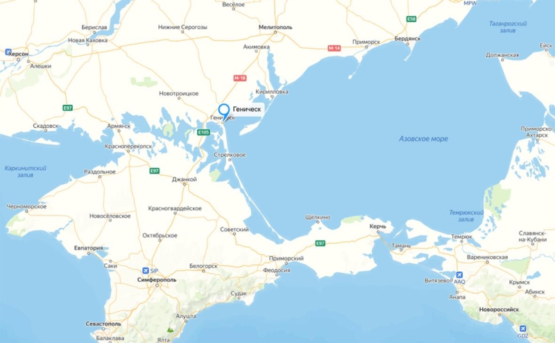 В Геническе на юге Херсонской области произошли взрывы