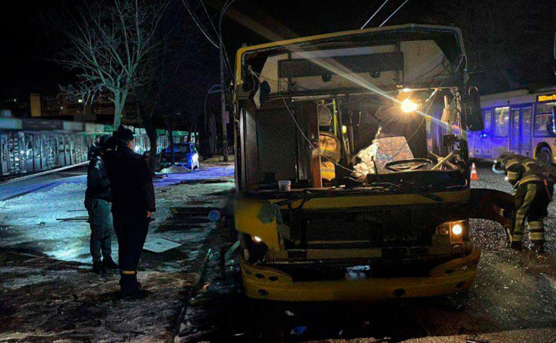 В Киеве взорвался пассажирский автобус