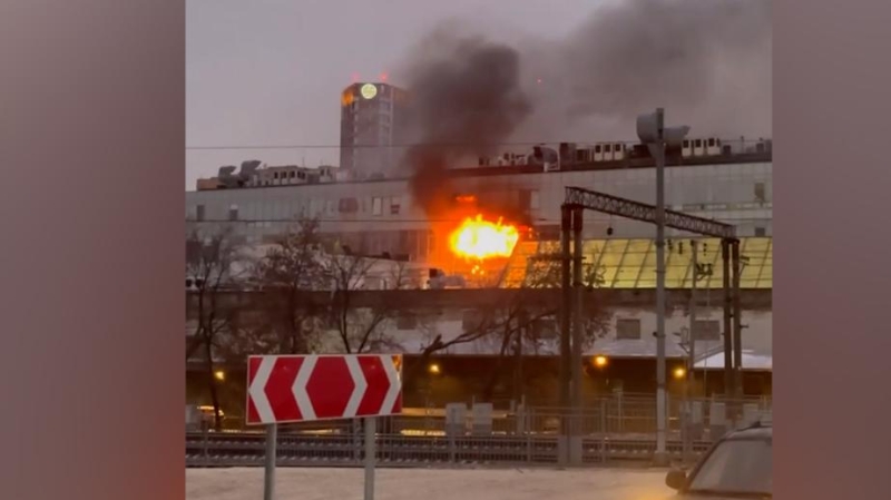 В Москве начался пожар в бизнес-центре &laquo;Варшавская плаза&raquo;