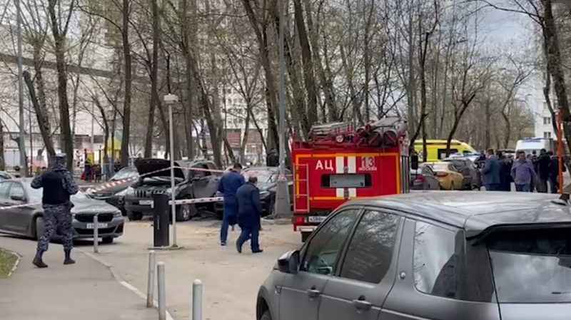 В Москве взорвался внедорожник