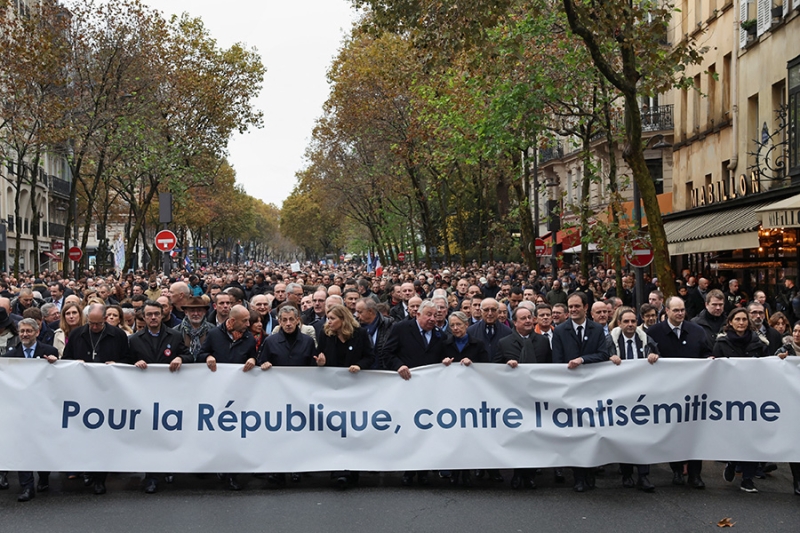 В Париже прошел крупнейший за последние годы марш против антисемитизма