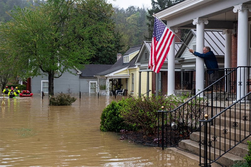 В США жертвами наводнений стали 20 человек. Фоторепортаж